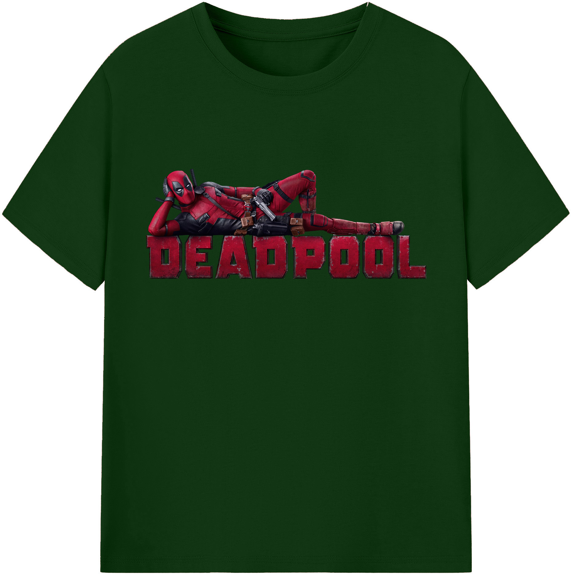 （画像用） Deadpool デッドプール 綿100％半袖Tシャツ（フロントプリント）